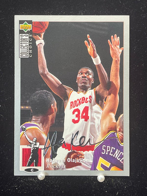 HAKEEM OLAJUWON 1994-95 Collectors Choice SILVER SIGNATURE #234 -HOUSTON ROCKETS