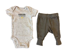 Carters Preemie Baby Boy Outfit Bodysuit Shirt Pants Clothes Reborn Handsome