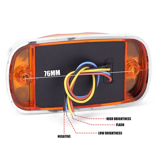 LED Clearance Side Marker Light Amber Red White Lamp Truck Trailer Caravan Lorry - Picture 8 of 27