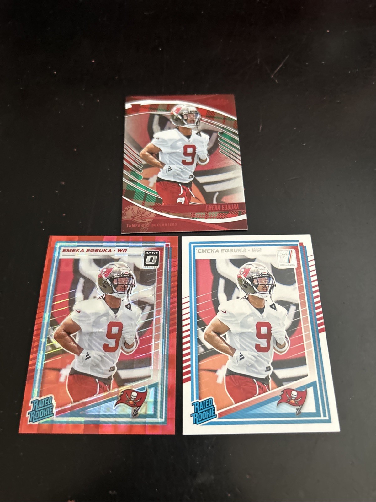 2025 Donruss Emeka Egbuka #375 Optic Preview Red Pandora Prizm (RC) Absolute SP