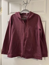 Large Eddie Bauer Maroon Hooded Zip Up Sweatshirt