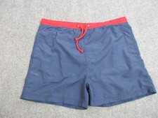 Chaps Ralph Lauren Shorts Mens XL Navy Red Swim Trunks Mesh Lined Drawstring