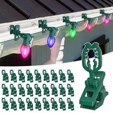 C7 C9 Christmas Light Spring Clips, 100pcs Universal Heavy Duty Quick Christm...