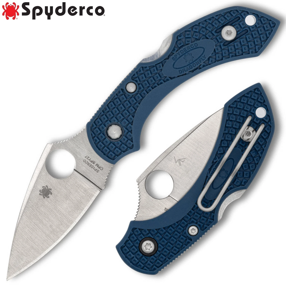Spyderco Dragonfly 2 CPM-SPY27 Satin Blade Cobalt Blue FRN Handles