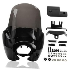 Headlight Fairing with 15'' Windscreen for Harley Dyna T Smoke Windshield