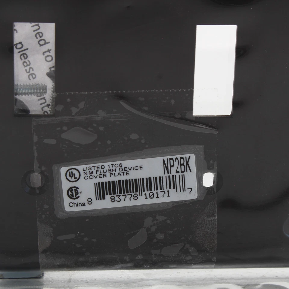 Interruptor de palanca Hubbell NP2BK negro de 2 velocidades irrompible placa de pared estándar de nailon Foto 4 de 4