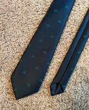 Pioneer Hi-Bred International Logo Neck Tie Necktie Navy Polyester