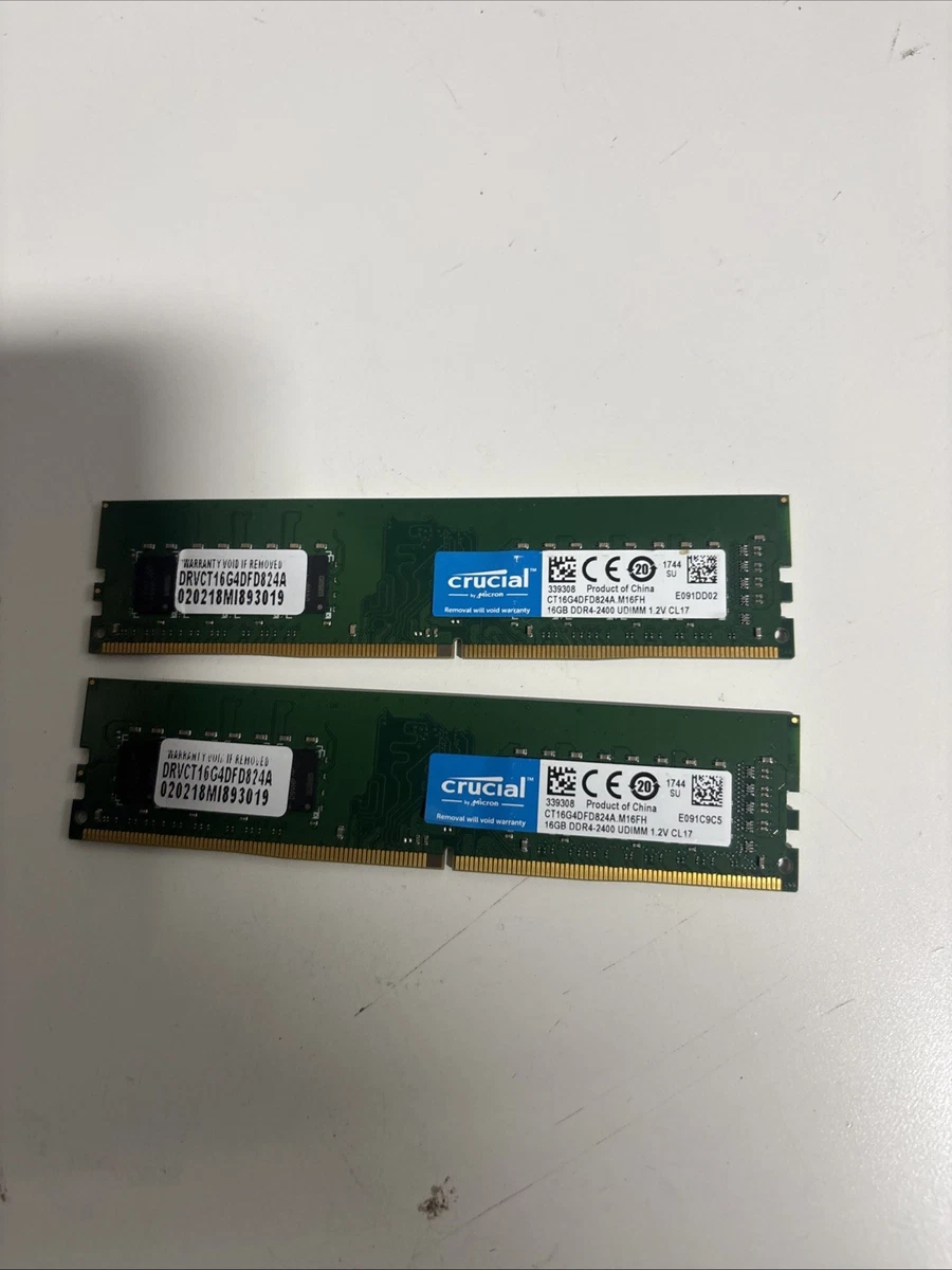 PC4-19200 (DDR4-2400) Bus Speed Computer RAM 16 GB Total Capacity