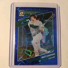 2021 Donruss Optic Baseball Matt Chapman Blue Velocity 75/99