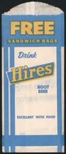 Vintage carton stuffer HIRES ROOT BEER Free Sandwich Bags unused new old stock