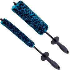 2 Pack Wheel Barrel Brush Set for Deep Cleaning - Slim  Regular Sizes