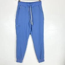 FIGS Zamora High Rise Jogger – Size M Ceil Blue Medical Scrub Pants, Stretch