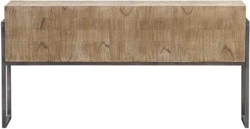 Uttermost 25402 Beige Nevis 12"L Iron & Mahogany Wood Console - Sofa Table - Picture 6 of 6