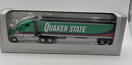 Quaker State Freightliner C120  Bank With Van Trailer By SpecCast 1/64th Scale - Afbeelding 1 van 8