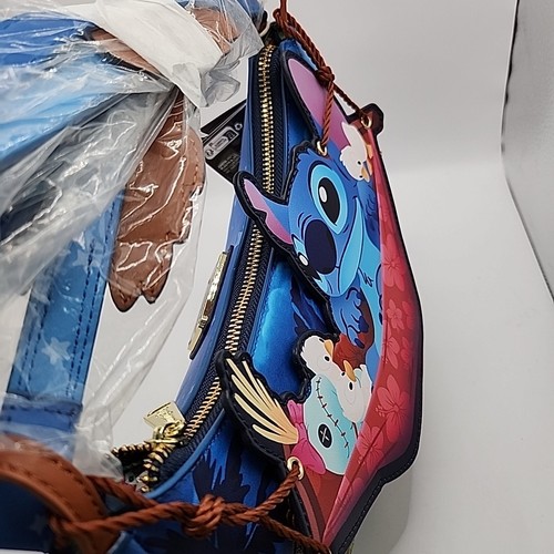 NUEVO Bolso Bandolera Loungefly Disney Stitch Camping Cuties Hamaca 9" Anx6.25" Altox3.5" - Imagen 8 de 10