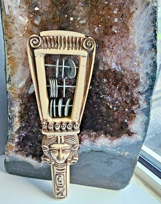 CREME HATHOR SYSTRUM HANDGEFERTIGT ÄGYPTEN LUXOR 26 CM X 8 CM GEWICHT 341 GRMS