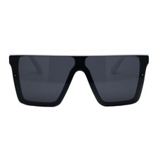 Women's Boyfriend Style Sunglasses Oversized Square Flat Top Shades UV400