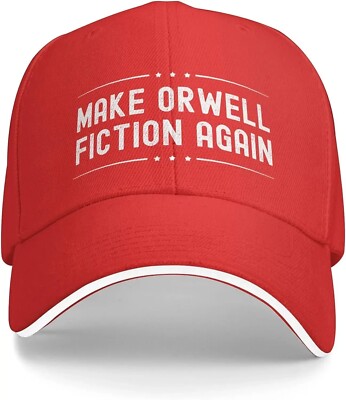 MAKE ORWELL FICTION AGAIN Rudy Giuliani TRUMP Parody EMBROIDERED Hat Cap MAGA 99