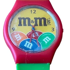 Vintage 90’s 1993 M &M Candy Collectors Quartz Wrist Watch Kid Teen Sentimental