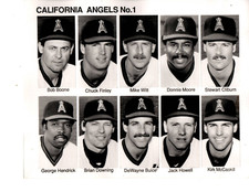CALIFORNIA ANGELS  -  TEAM  -  PRESS PHOTO PAGE #1 (EARLY 80's)