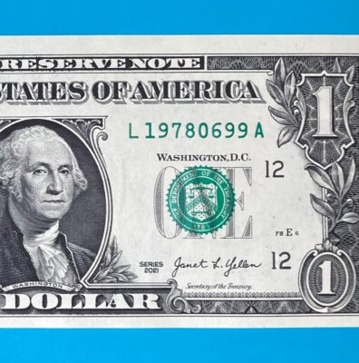 LEADING YEAR 1978 (0699) : L 19780699 A $1 One Dollar Bill *UNC