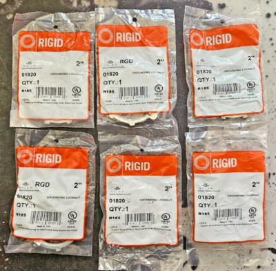 Halex 2 in. Rigid Grounding Conduit Locknut 6 Pack