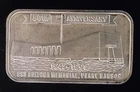 1991 50th Anniv Pearl Harbor USS Arizona Memorial-999 Silver 1 Oz Ounce Art Bar