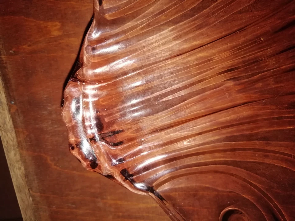 Piatto da Portata Conchiglia Vetro Rosa - Immagine 3 di 4