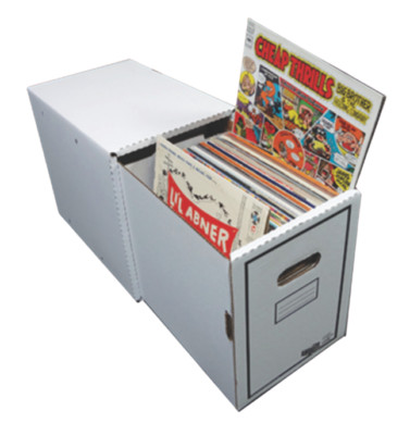LP Vinyl Record Album Storage Box with Drawer & Dividers Record Storage Box