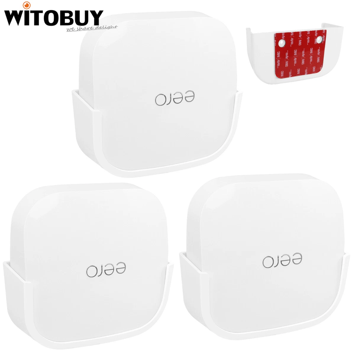 Screwless Wall Mount for EERO Pro 6E WiFi VHB Stick On Holder No Drilling 3 Pack
