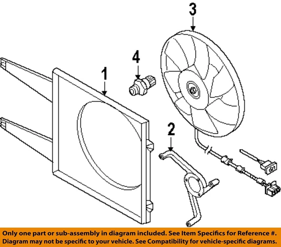 Used Engine Cooling Fan Motor fits: 2007 Volkswagen Beetle Fan Assembly 2.5L sin - Imagem 3 de 4