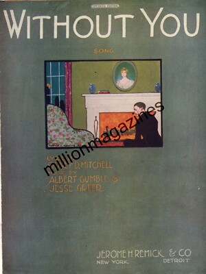 1921 Without You by Sidney Mitchell, Albert Gumble and Jesse Greer - rare