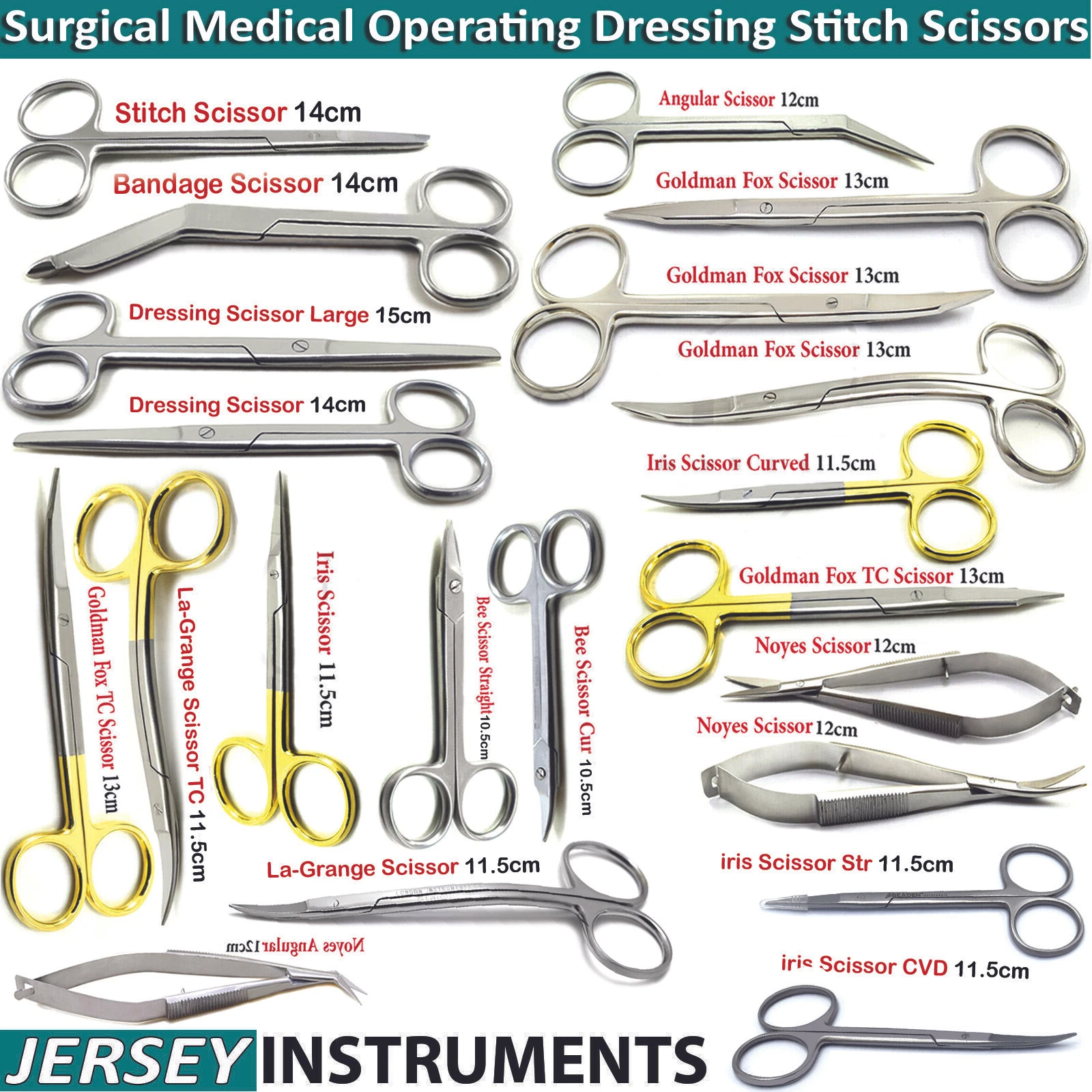 Types Of Surgical Dressing Scissors USA Outlet