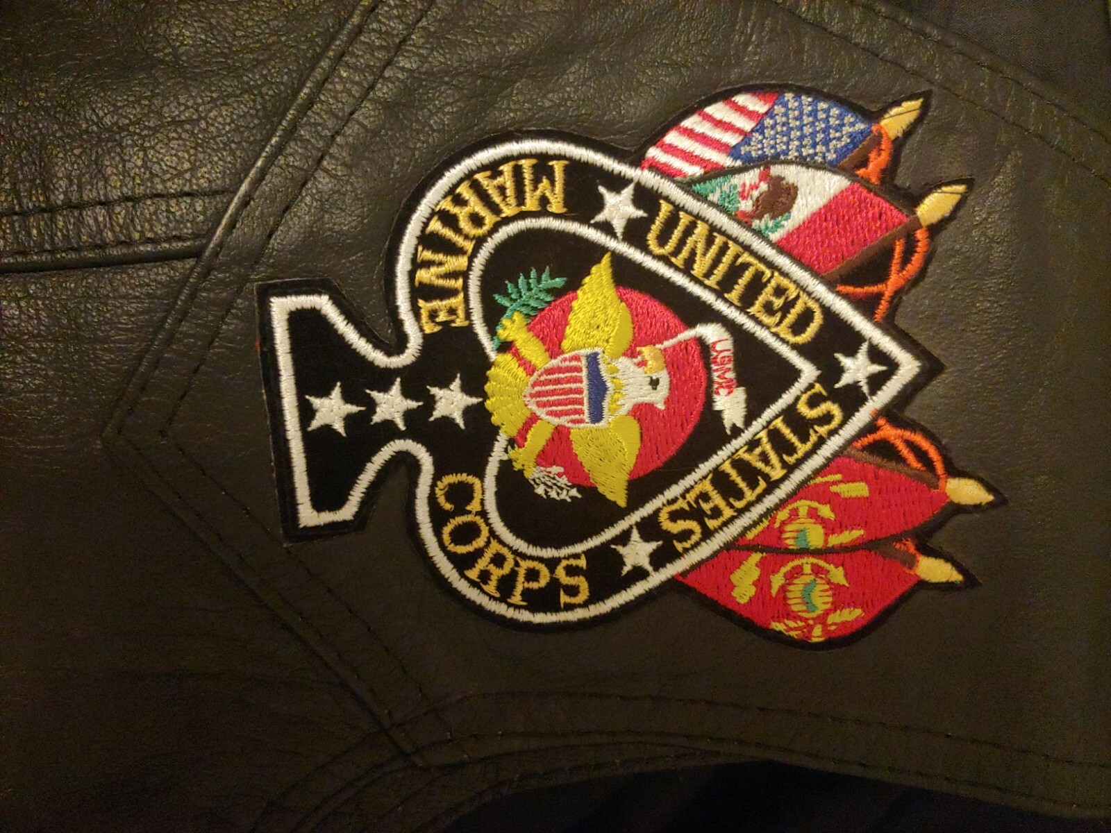 VINTAGE SHELTER Leather Vest Patches SIZE 42 MAD DOG Gem