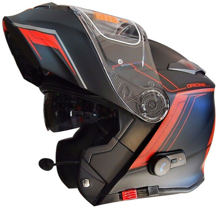 Casco Modulare - bluetooth integrato - Origine DELTA Motion Nero rosso Taglia XS