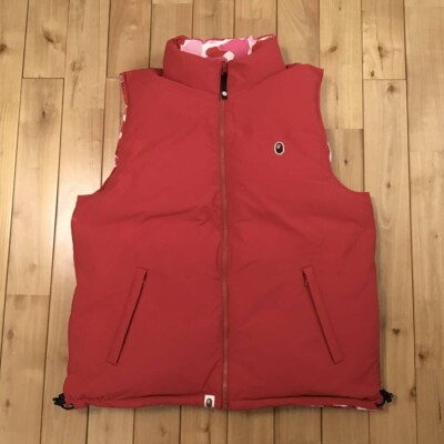Reversible BAPE ABC camo Pink Puffer Down Vest A Bathing Ape Size