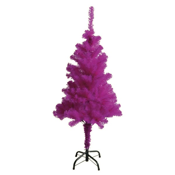 KüNstlicher Weihnachtsbaum 150 Cm Lila Kunstbaum Tannenbaum StäNder Christbaum-image