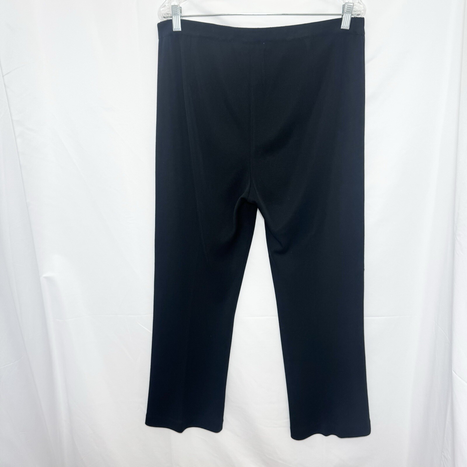 Ming Wang Knit Pull-On Cropped Pants 26” Black  XL Capsule Wardrobe Quiet Luxury