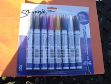 Brand New - SHARPIE OIL BASED ASSORTED COLORS PAINT MARKERS-MEDIUM POINT-8 CT