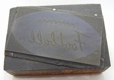 Printing Letterpress Printers Block Football 