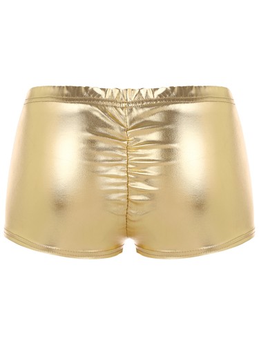 Damen Mini Hot Pants glänzend metallic Rave Tanz Booty Shorts Tanzkostüm - Bild 30 von 46