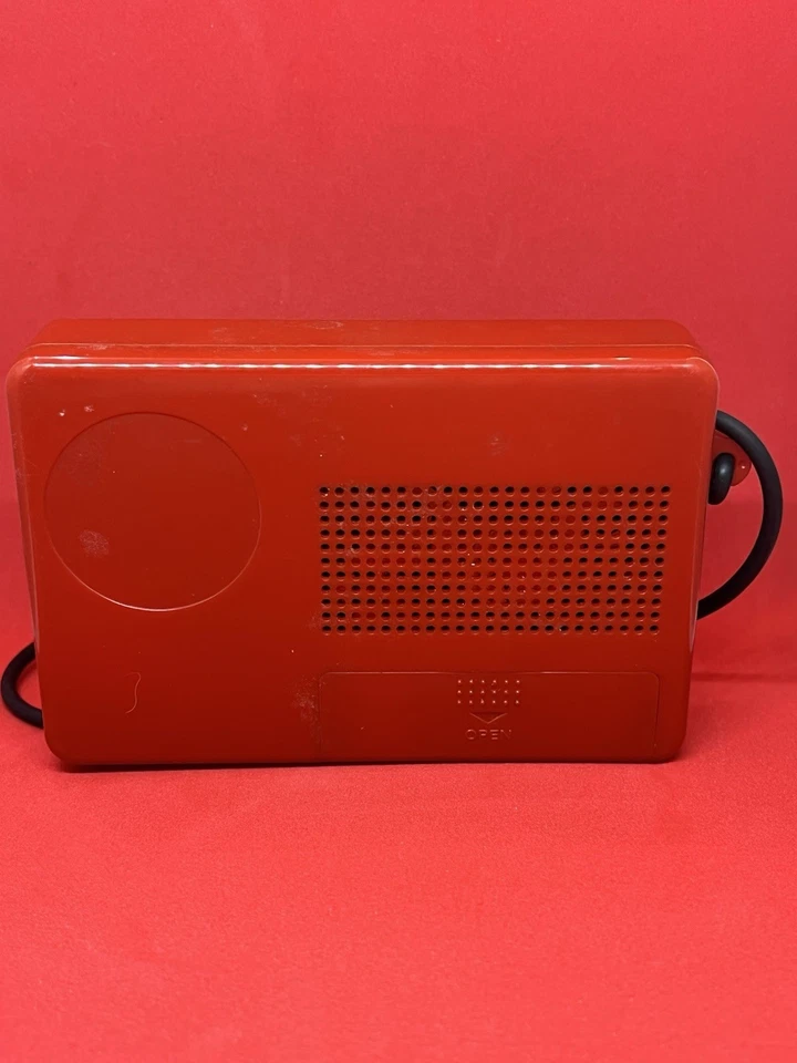 Sony ICF-1 Red Vintage Portable FM Radio Receiver Tested And Working - Image 3 of 4