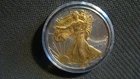 2009 Gilded Silver American Eagle 1 oz. 999 Fine Silver From A Local Estate