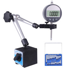 Electronic Digital Dial Indicator with Magnetic Base Holder Fine Adjustable Long