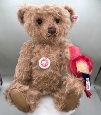 Steiff Alexander Bear w/ Parrot LE 00349/1500 34cm Shaggy Mohair All Tags