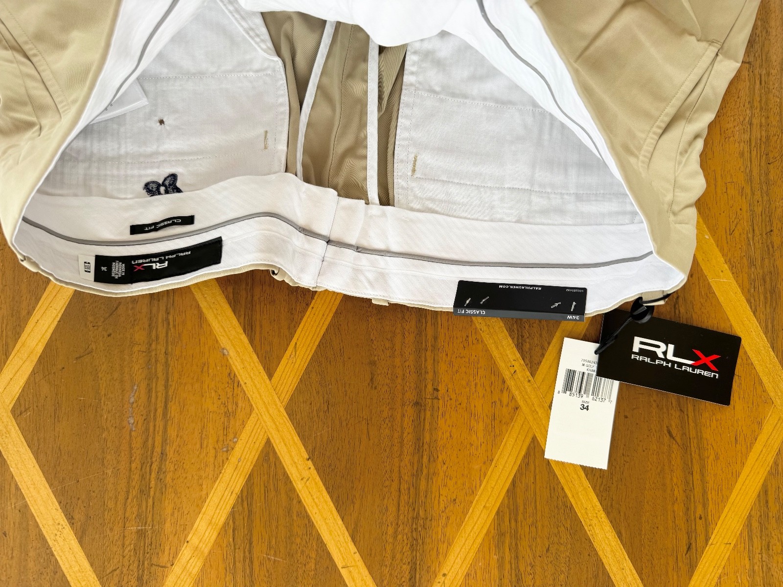 RLX Ralph Lauren Classic Men's Kapalua Pro Shop Maui Golf Shorts Khaki 34 ~NWT thumbnail 11