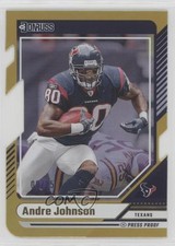 2024 Panini Donruss Gold Press Proof Die-Cut 9/25 Andre Johnson #202 HOF 1hc0