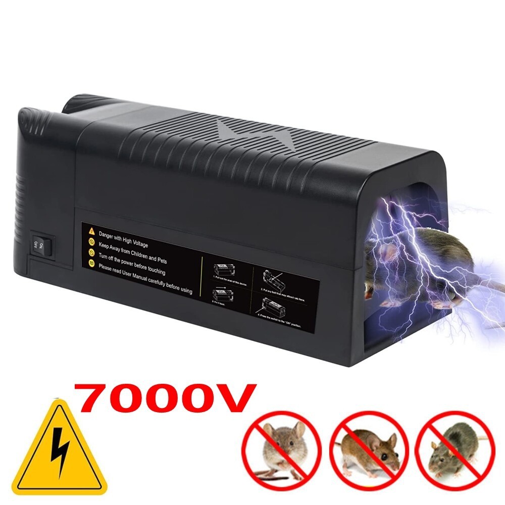 Upgraded Electronic Mouse Trap Control Kill Big Rat Pest Ele