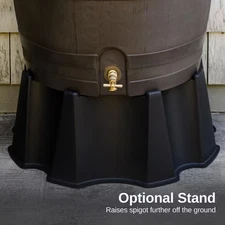 50 Gal. Rain Barrel Walnut Color with Brass Spigot