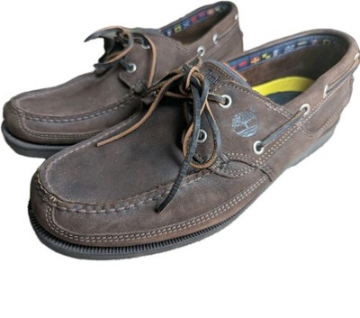 Timberland KiaWah Bay Earthkeepers Mens 9.5 M US Brown Leather Boat Shoes 